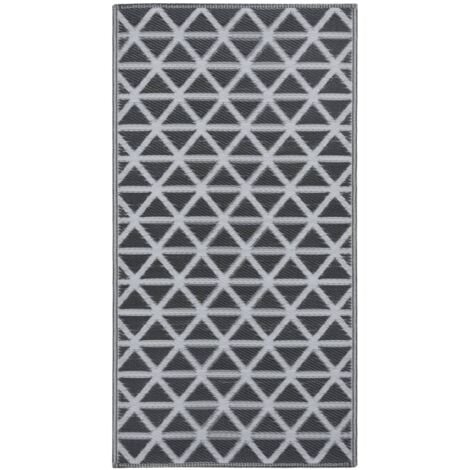 main image of "vidaXL Outdoor Carpet Black 80x150 cm PP - Black"