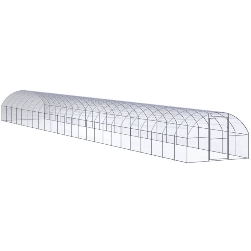 Vidaxl - Outdoor Chicken Coop 3x24x2 M Galvanised Steel