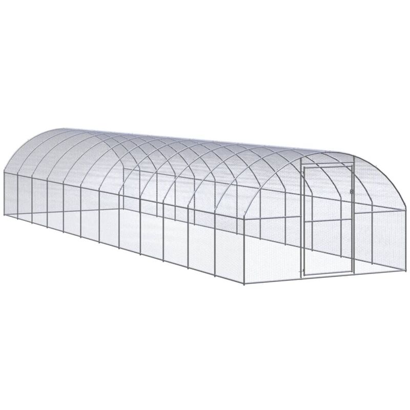 Vidaxl - Outdoor Chicken Coop 3x12x2 M Galvanised Steel
