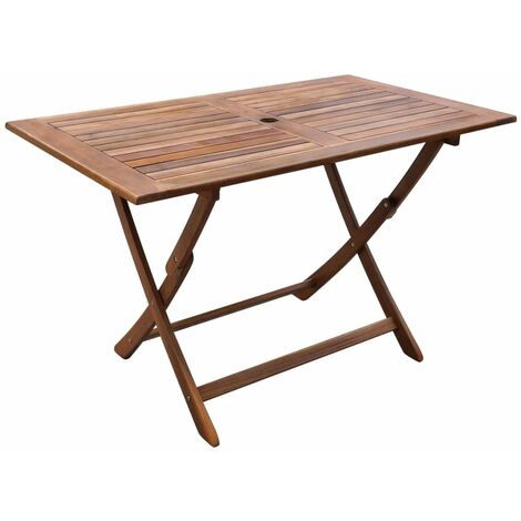 Garden Table 120x70x75 cm Solid Acacia Wood