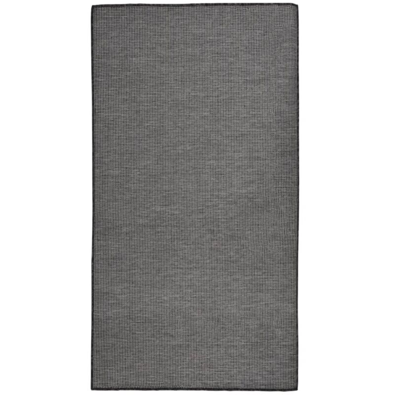 Outdoor Flatweave Rug 80x150 Cm Grey Vidaxl
