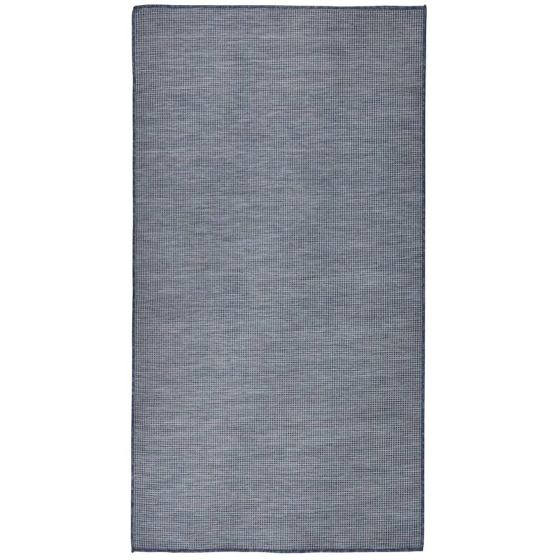 Outdoor Flatweave Rug 80x150 Cm Blue Vidaxl
