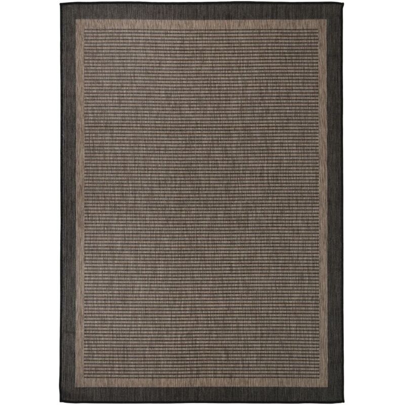 Outdoor Flatweave Rug 140x200 Cm Dark Brown Vidaxl