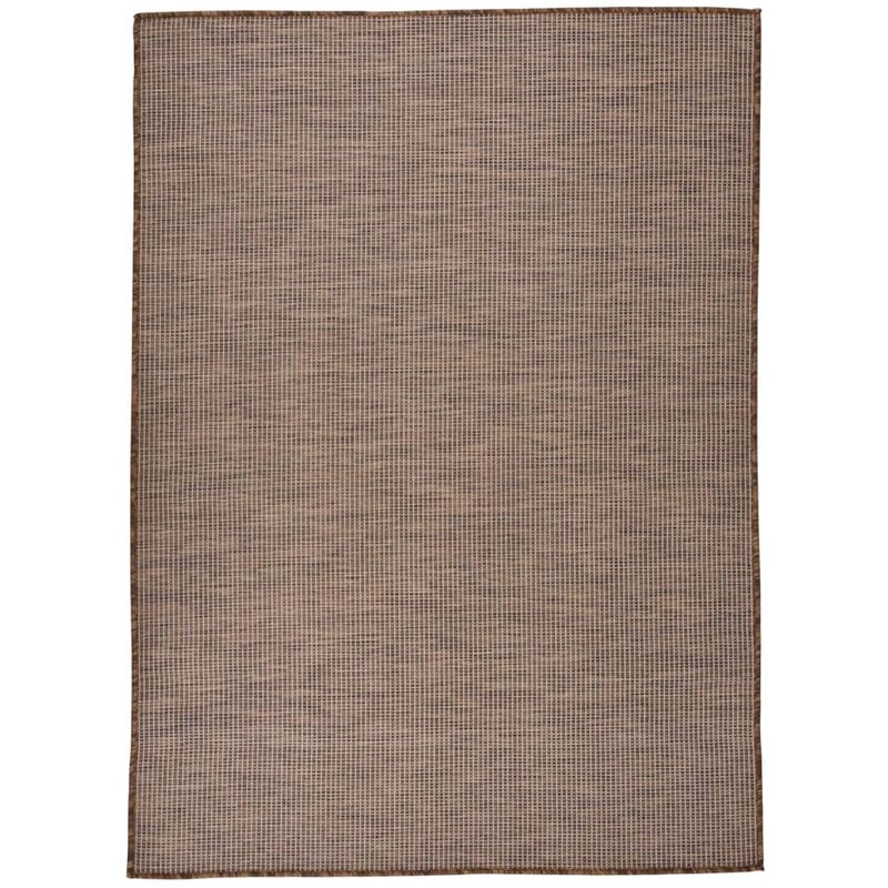 Outdoor Flatweave Rug 200x280 Cm Brown Vidaxl