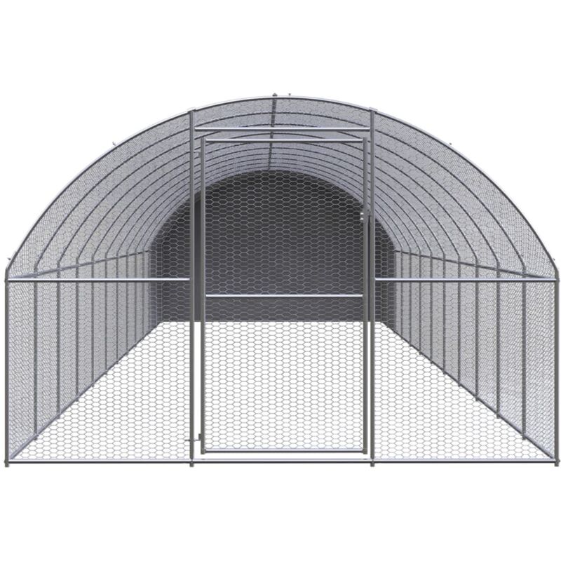 Outdoor-hühnerstall 3x12x2 M Verzinkter Stahl Vidaxl