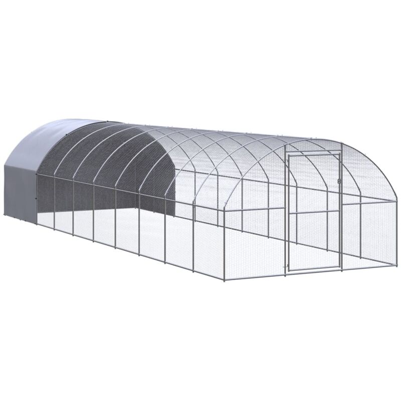 Outdoor-hühnerstall 3x10x2 M Verzinkter Stahl - Vidaxl