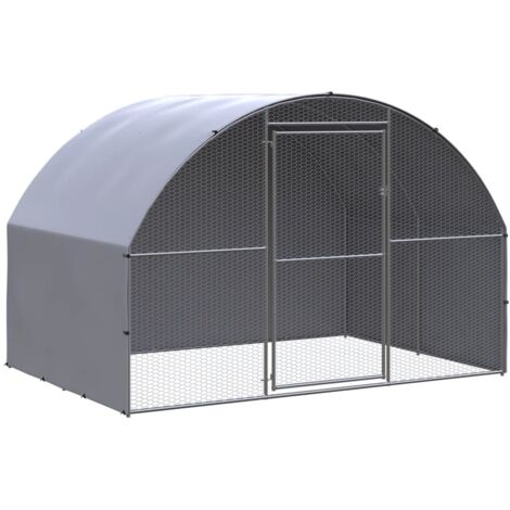 vidaXL Outdoor-Hühnerstall 3x2x2 m Verzinkter Stahl