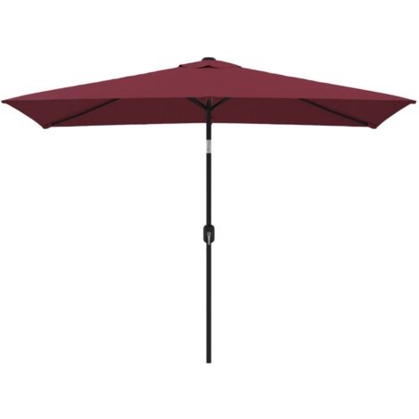 main image of "vidaXL Outdoor Parasol with Metal Pole 300x200 cm Bordeaux Red - Red"