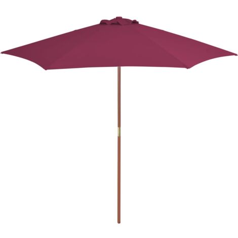 vidaXL Outdoor Parasol with Wooden Pole 270 cm Taupe - Brown