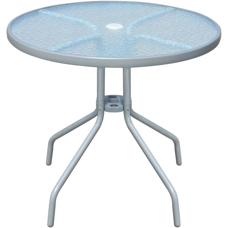 Bistro Table Grey 80x71 Cm Steel Vidaxl