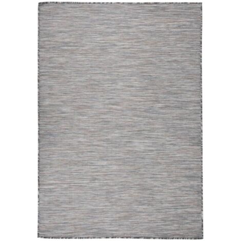 vidaXL Outdoor-Teppich Flachgewebe 160x230 cm Braun und Blau