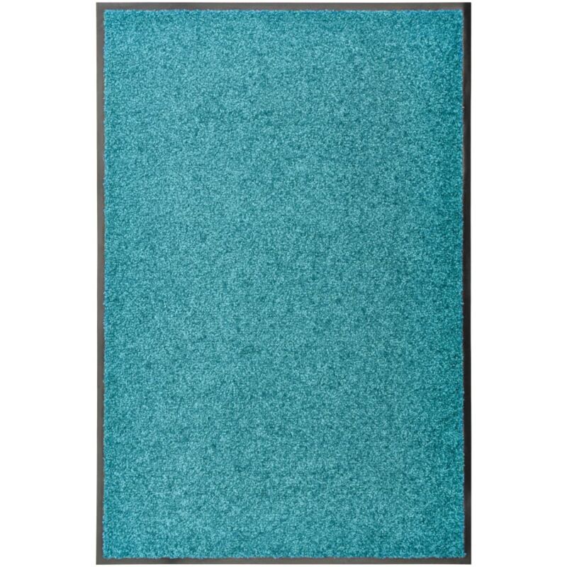vidaXL Fußmatte Waschbar Cyan 60x90 cm