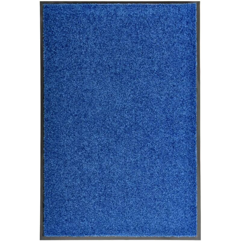Vidaxl - Paillasson lavable Bleu 60x90 cm Bleu