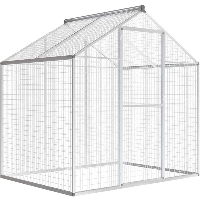 

vidaXL Pajarera de exterior de aluminio 178x122x194 cm - Transparente