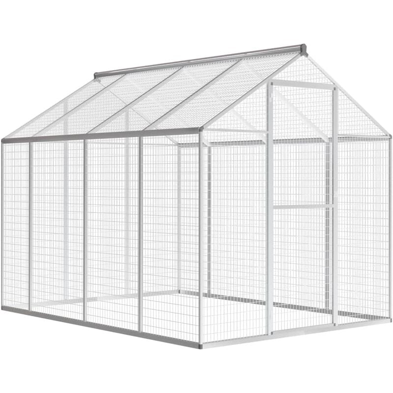 

Pajarera exterior de aluminio 178x242x192 cm - Gris - Vidaxl