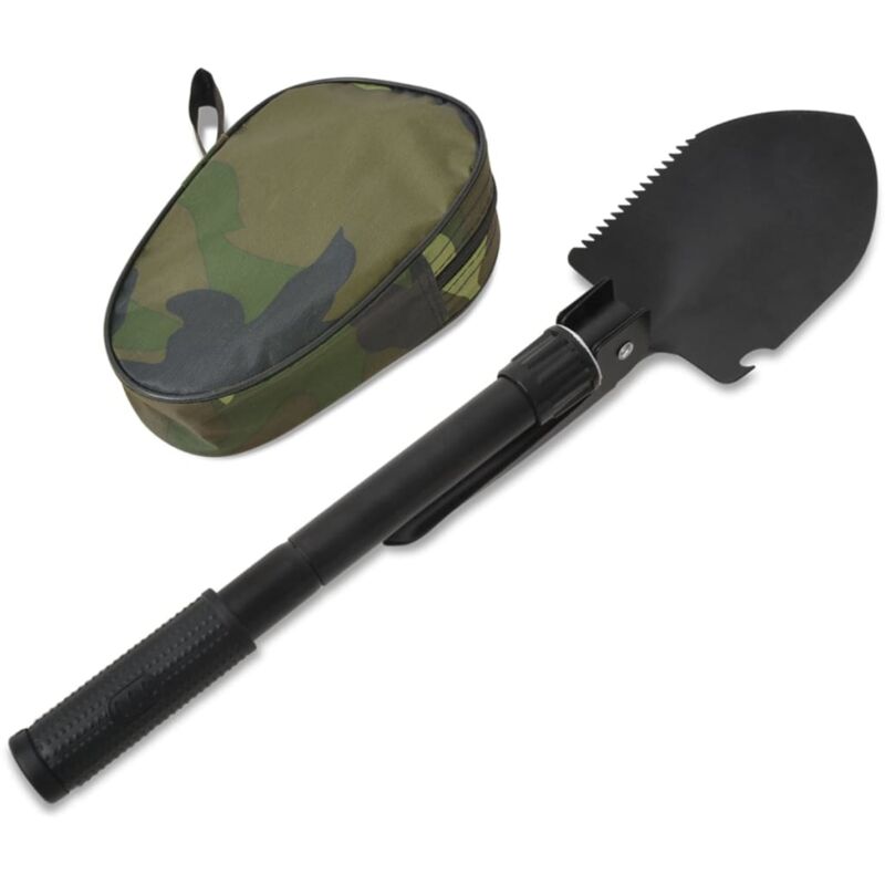 

Pala plegable acero de carbono negra - Negro - Vidaxl