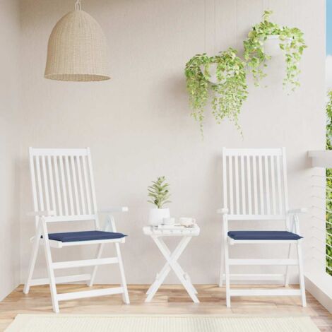 vidaXL Palettenkissen Set von 2 marineblau 40x40x3 cm