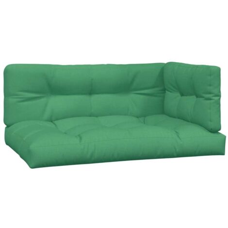 vidaXL Palettenkissen Set von 3 grün Stoff