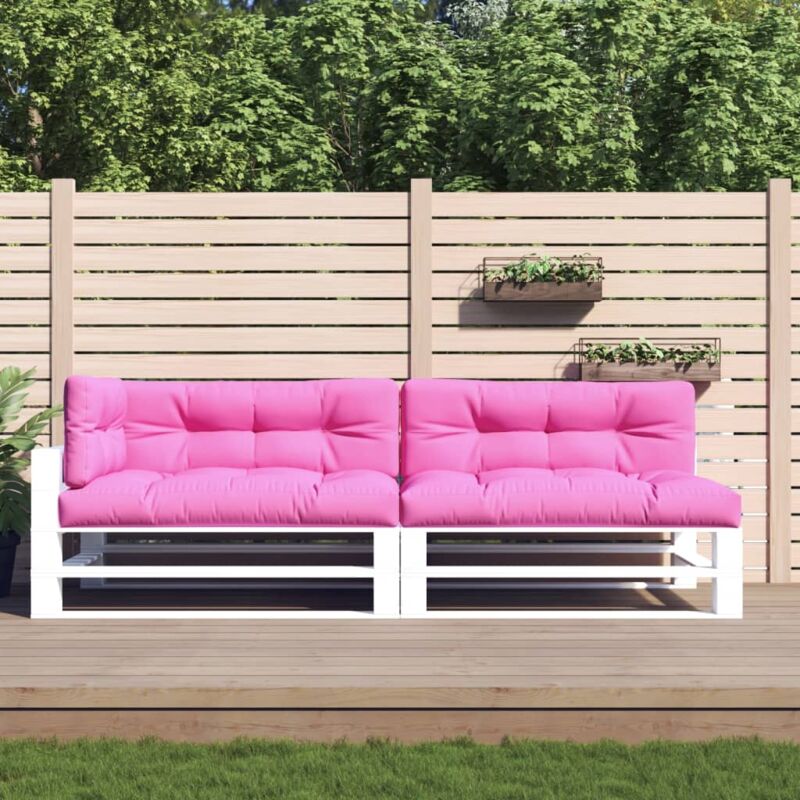 Palettenkissen 5-tlg. Rosa Stoff - Vidaxl