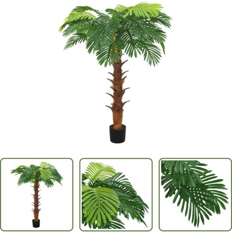 vidaXL Palma verde -  Palma Cycas Artificiale con Vaso 160 cm Verde