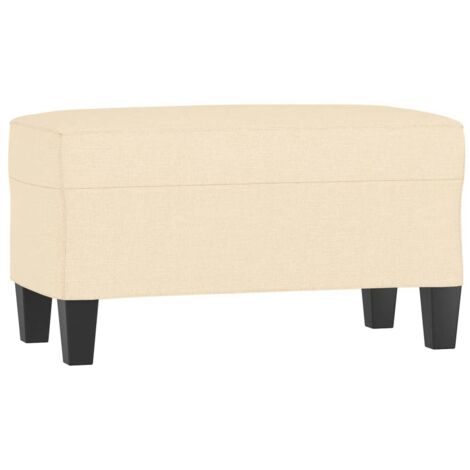 vidaXL Panca crema 70x35x41 cm in Tessuto