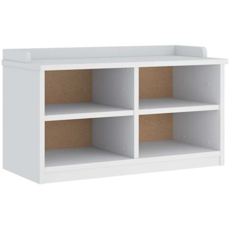 vidaXL Panca da Corridoio SANDNES Bianca 87x40x50 cm in Legno di Pino