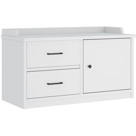 vidaXL Panca da Corridoio SANDNES Bianca 87x40x50 cm in Legno di Pino