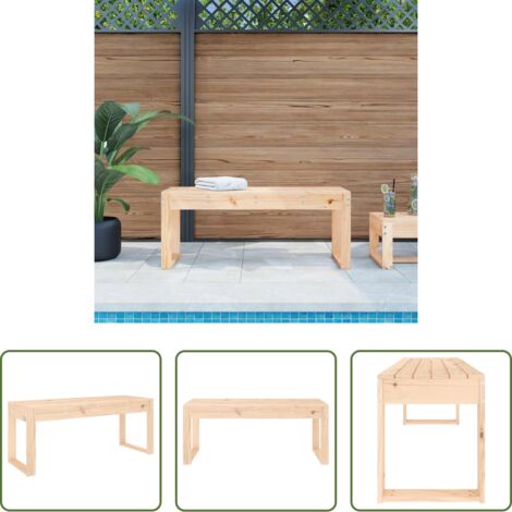 vidaXL Panca da esterno -  Panca da Giardino 110x38x45 cm in Legno Massello di Pino