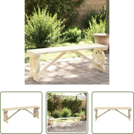 vidaXL Panca da esterno -  Panca da Giardino 115 cm in Legno Massello di Abete