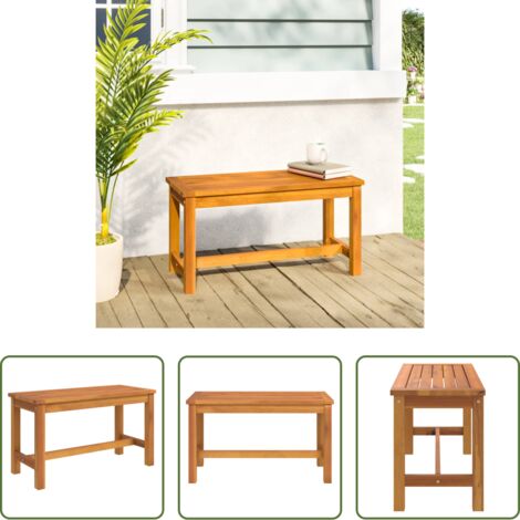 vidaXL Panca da esterno -  Panca da Giardino 80x35x45 cm in Legno Massello di Acacia