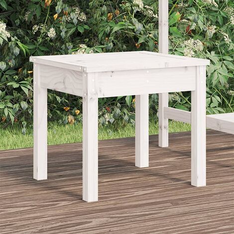 vidaXL Panca da Giardino Bianca 50x44x45 cm Legno Massello di