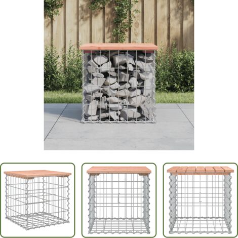 vidaXL Panca da parco -  Panca da Giardino Design Gabbione 43x44x42 cm Massello Douglas