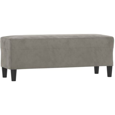vidaXL Panca Grigio chiaro 100x35x41 cm in Velluto