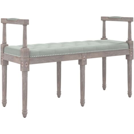 vidaXL Panca Grigio Chiaro 110x40x70 cm in Velluto