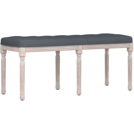 vidaXL Panca Grigio Scuro 110x40x49 cm in Velluto