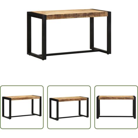 vidaXL Panca in legno di mango -  Panca 80x35x45 cm in Legno Massello di Mango Grezzo