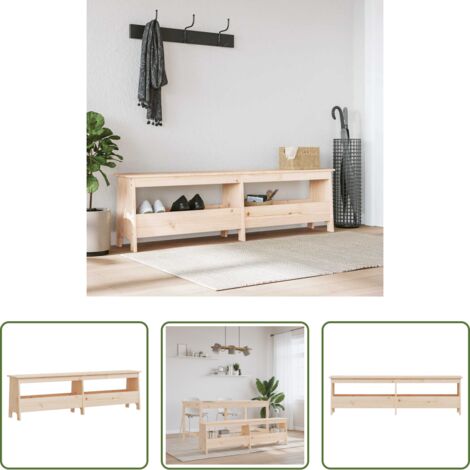 vidaXL Panca in legno massello -  Panca da ingresso 160x28x45 cm in legno massello di pino