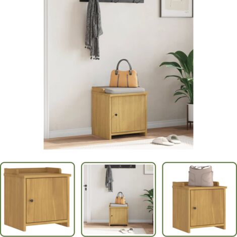 vidaXL Panca in legno -  Panca da Corridoio SANDNES 45x40x50 cm Legno Massello di Pino