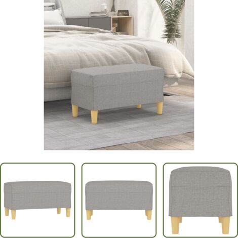 vidaXL Panca in tessuto -  Panca Grigio chiaro 70x35x41 cm in Tessuto