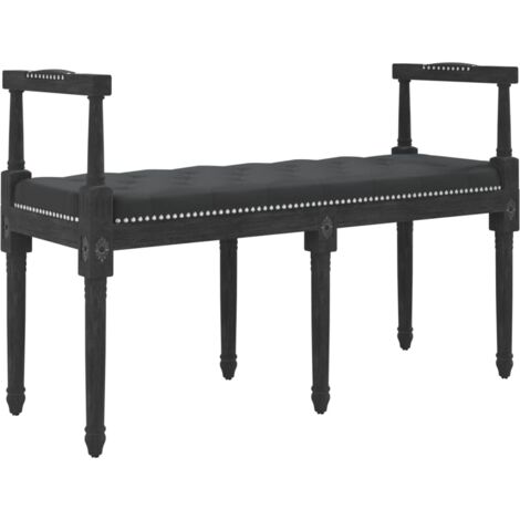 vidaXL Panca Nera 110x40x70 cm in Velluto