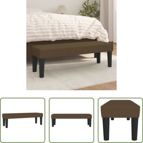 vidaXL Panca per casa -  Panca Marrone Scuro 100x30x30 cm in Tessuto