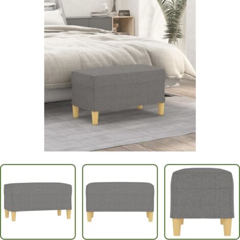 vidaXL Panca per divano -  Panca Grigio Scuro 70x35x41 cm in Tessuto