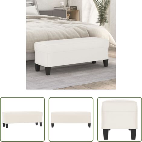 vidaXL Panca per letto -  Panca beige 100x35x41 cm in Microfibra