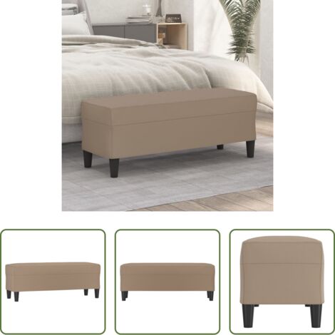 vidaXL Panca per letto -  Panca Cappuccino 100x35x41 cm in Similpelle