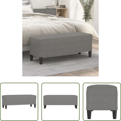 vidaXL Panca per letto -  Panca Grigio Scuro 100x35x41 cm in Tessuto