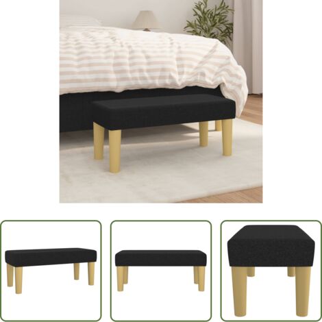 vidaXL Panca per letto -  Panca Nera 70x30x30 cm in Tessuto