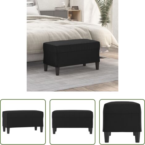 vidaXL Panca per letto -  Panca Nera 70x35x41 cm in Similpelle