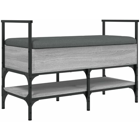 vidaXL Panca Porta Scarpe Grigio Sonoma 85,5x42x57,5 cm