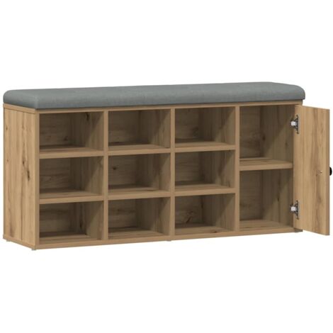 vidaXL Panca Porta Scarpe Rovere Artigianale 102x32x50 cm Truciolato