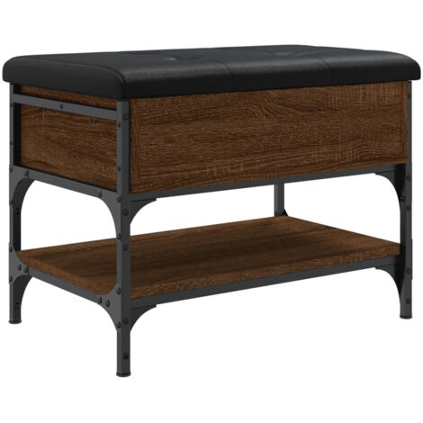 vidaXL Panca Porta Scarpe Rovere Marrone 62x42x45 cm Legno Multistrato